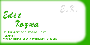 edit kozma business card